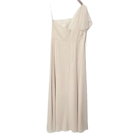 Marchesa Notte Cosenza One Shoulder Chiffon Gown Dress Women’s Size 10 Flawed - Picture 6 of 14